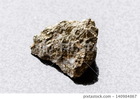 rough pyrite, chalcopyrite on quartz on granite rough pyrite, chalcopyrite on quartz on granite 140984867