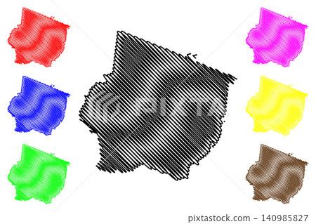 Maury County, State of Tennessee (U.S. county, United States of America, USA, U.S., US) map vector illustration, scribble sketch Maury map 140985827