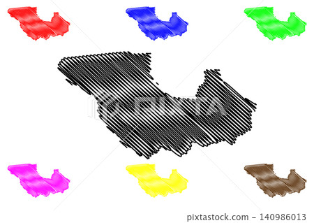 Western Equatoria state (States of South Sudan, Equatoria Region) map vector illustration, scribble sketch Western Equatoria map Western Equatoria state (States of South Sudan, Equatoria Region) map vector illustration, scribble sketch Western Equatoria map 140986013