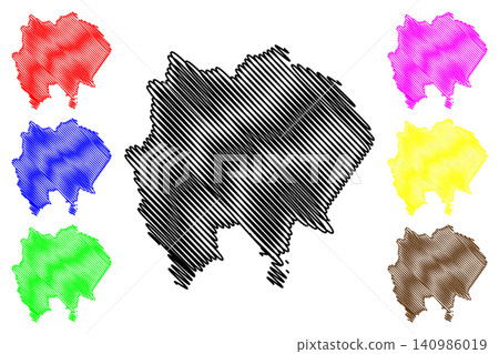 Gezira state (Republic of the Sudan, North Sudan) map vector illustration, scribble sketch Al Jazirah map Gezira state (Republic of the Sudan, North Sudan) map vector illustration, scribble sketch Al Jazirah map 140986019