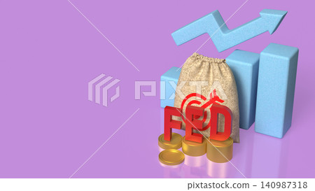 Federal Reserve Rate Hike And Economic Growth Concept 3d render. 140987318