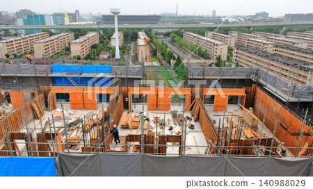 東京都政府正在進行的住房重建計畫（江東區辰巳）圖片。 140988029