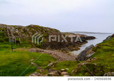 Seascape of Fogo Island, Canada in June 140988696