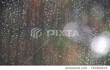 Rain on the windowpane 140988816