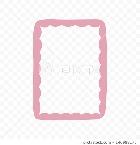 Abstract Pink Scalloped Border Abstract Pink Scalloped Border 140989175