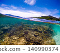 Beautiful coral reef right next to the road 140990374
