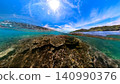 Bright and beautiful coral reefs and sky 140990376
