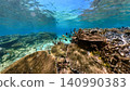 Bright and clean coral reef 140990383