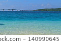Blue sea and bridge 140990645