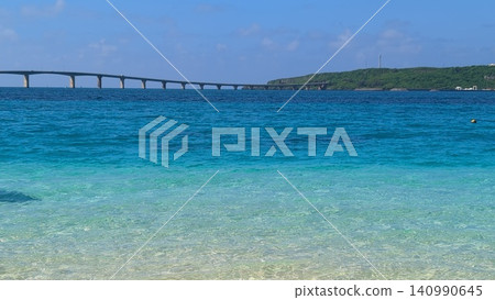 Blue sea and bridge Blue sea and bridge 140990645