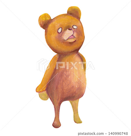 Oil pastel painting of a bear 140990748