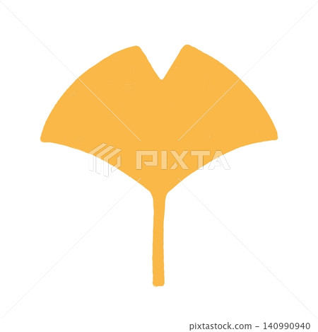 Yellow ginkgo leaves - Autumn illustration Yellow ginkgo leaves - Autumn illustration 140990940