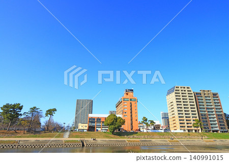 Scenery around Otogawa River, Okazaki City, Aichi Prefecture Scenery around Otogawa River, Okazaki City, Aichi Prefecture 140991015