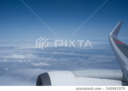 View from airplane window View from airplane window 140991979