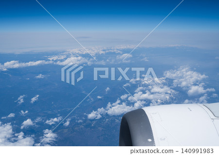 View from airplane window View from airplane window 140991983