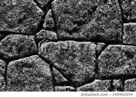 Stone wall/concrete block background material: Rough, textured abstract background 140992054