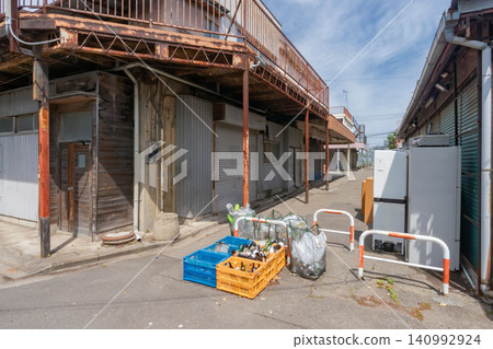 Collection point for recyclable waste Collection point for recyclable waste 140992924