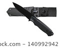 Fixed-blade knife with sheath 140992942
