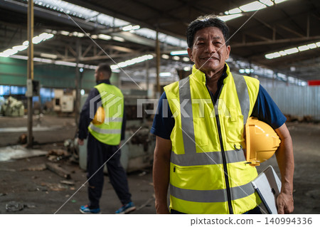 Workers Factory or Engineering work at factory site check up machine or products in site. Workers Factory or Engineering work at factory site check up machine or products in site. 140994336