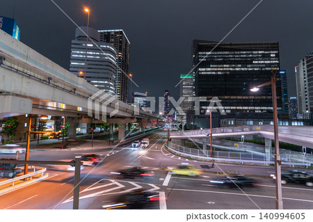 Night view of the office district in Yokohama Minato Mirai Night view of the office district in Yokohama Minato Mirai 140994605