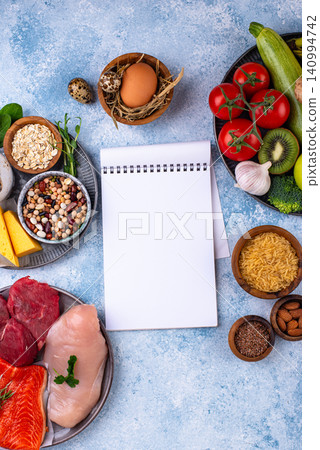 Clean eating balanced protein healthy food. Clean eating balanced protein healthy food. 140994742