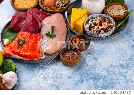 Clean eating balanced protein healthy food. Clean eating balanced protein healthy food. 140994787