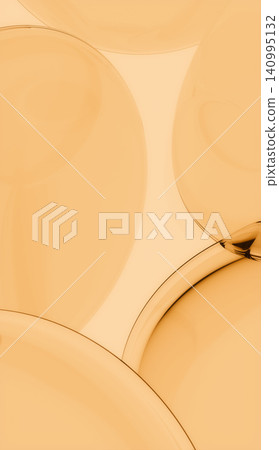 Abstract warm amber 3D background. Smooth glossy overlapping spheres and minimal golden geometry. Premium aesthetic render. Abstract warm amber 3D background. Smooth glossy overlapping spheres and minimal golden geometry. Premium aesthetic render. 140995132
