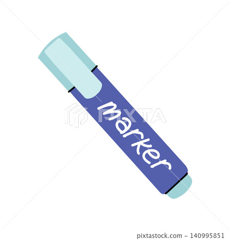 Blue marker pen text highlighter isolated on white background Blue marker pen text highlighter isolated on white background 140995851