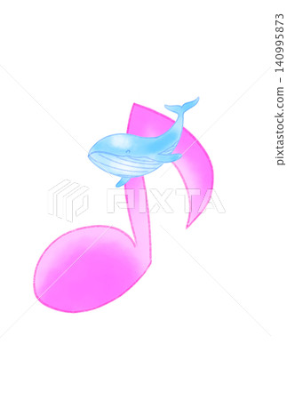 Musical note with a whale Musical note with a whale 140995873