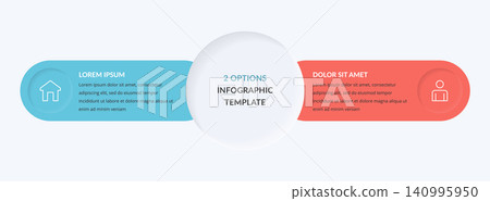 Horizontal Choice Diagram with Two Options Horizontal Choice Diagram with Two Options 140995950