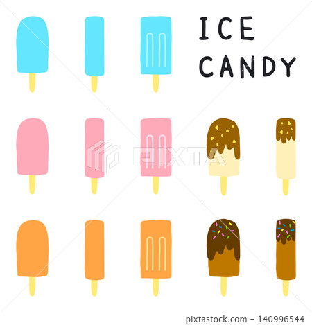 A set of colorful ice pop illustrations that can be used for menus and POP displays. A set of colorful ice pop illustrations that can be used for menus and POP displays. 140996544