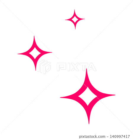 A simple, sparkling effect in a vibrant pink color. 140997417