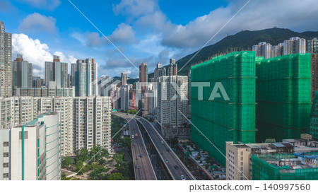 July 1 2026. Hong Kong Island Eastern Corridor Flyover Through Residential District July 1 2026. Hong Kong Island Eastern Corridor Flyover Through Residential District 140997560