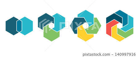 Infographic circle geometric diagram set. Circular hexagon chart template steps options. cycle diagram for business presentation, vector illustration. Infographic circle geometric diagram set. Circular hexagon chart template steps options. cycle diagram for business presentation, vector illustration. 140997916