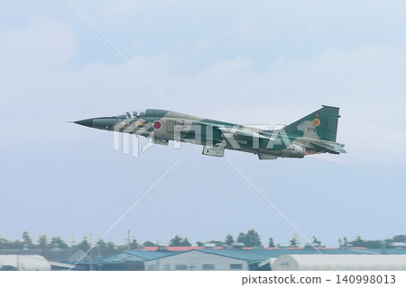 Japan Air Self-Defense Force F-1 fighter jet taking off. Japan Air Self-Defense Force F-1 fighter jet taking off. 140998013