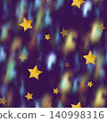 Beautiful dark blue seamless pattern with gold foil constellations, stars and nebula, night sky 140998316