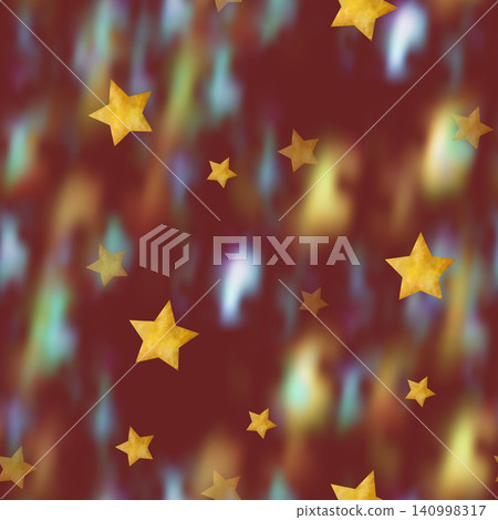Beautiful seamless pattern with gold foil constellations, stars and nebula, night sky space background Beautiful seamless pattern with gold foil constellations, stars and nebula, night sky space background 140998317