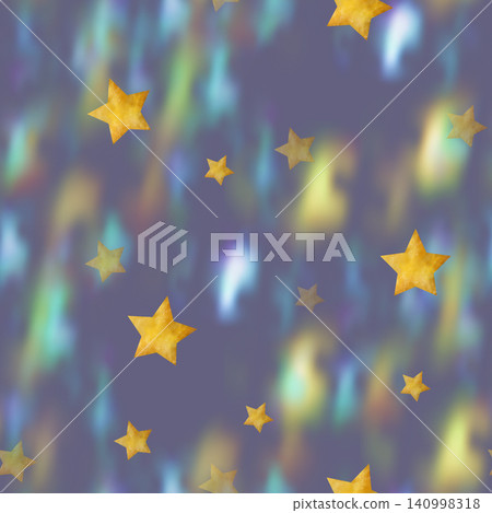 Beautiful gray seamless pattern with gold foil constellations, stars and nebula, night sky background Beautiful gray seamless pattern with gold foil constellations, stars and nebula, night sky background 140998318