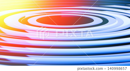 Abstract vibrant 3D background with glowing colorful concentric rings and gradient light Abstract vibrant 3D background with glowing colorful concentric rings and gradient light 140998657