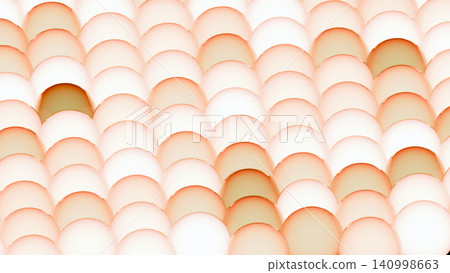 Abstract peach scalloped pattern background. Glossy 3D overlapping glass scales texture in warm pastel colors. Abstract peach scalloped pattern background. Glossy 3D overlapping glass scales texture in warm pastel colors. 140998663