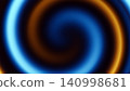 Smooth Fluid Gradient Background: Abstract Blue and Orange Spiral for Dark Mode UI Design 140998681