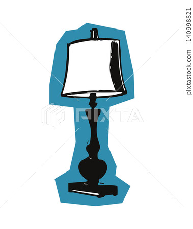 Table lamp in doodle style for home decor and interior design Table lamp in doodle style for home decor and interior design 140998821