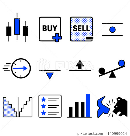 Financial Trading Icons Financial Trading Icons 140999024