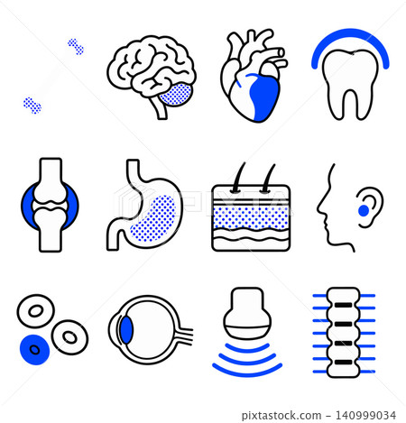 Medical Icons of Human Organs and Systems Medical Icons of Human Organs and Systems 140999034