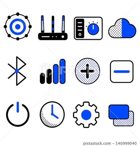 Collection of Technology and Interface Icons Collection of Technology and Interface Icons 140999040