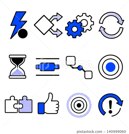 Collection of Business and Process Icons Collection of Business and Process Icons 140999060