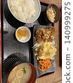 A chicken nanban set meal featuring a beautiful tartar sauce. 140999275