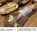 Beautifully translucent squid sashimi 140999276
