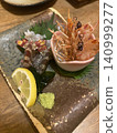Beautiful sashimi of kuruma shrimp with translucent flesh. 140999277