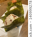 Simple and tasty rice ball with dried sardines 140999278